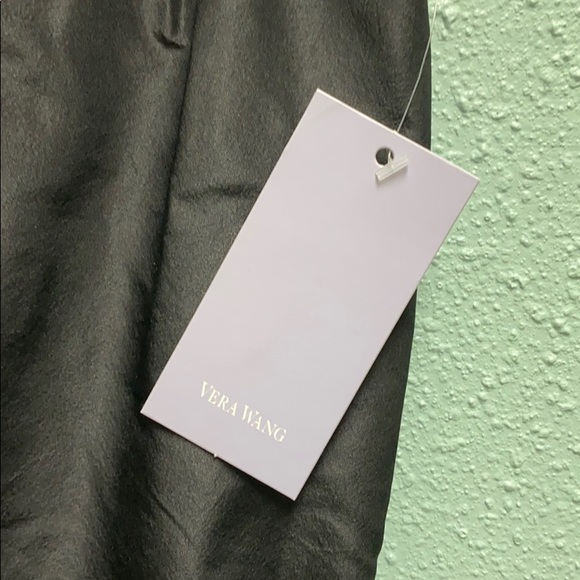NWT Vera Wang Black Dupioni Silk Dress - Picture 8 of 12